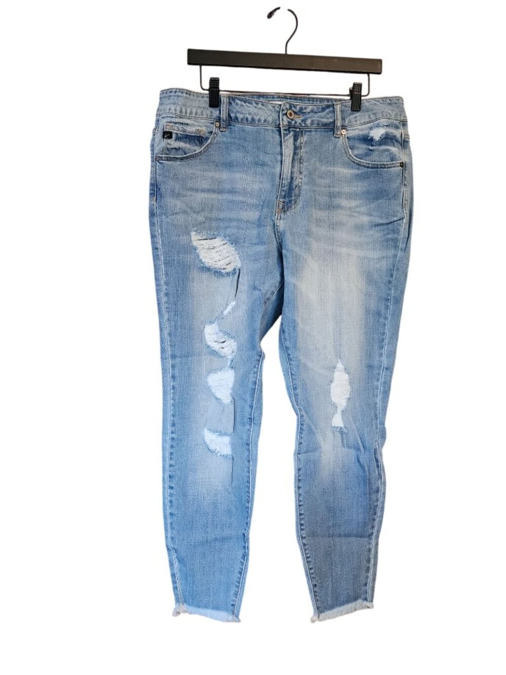 Kan Can distressed raw hem skinny Jeans womens size 16 NWOT